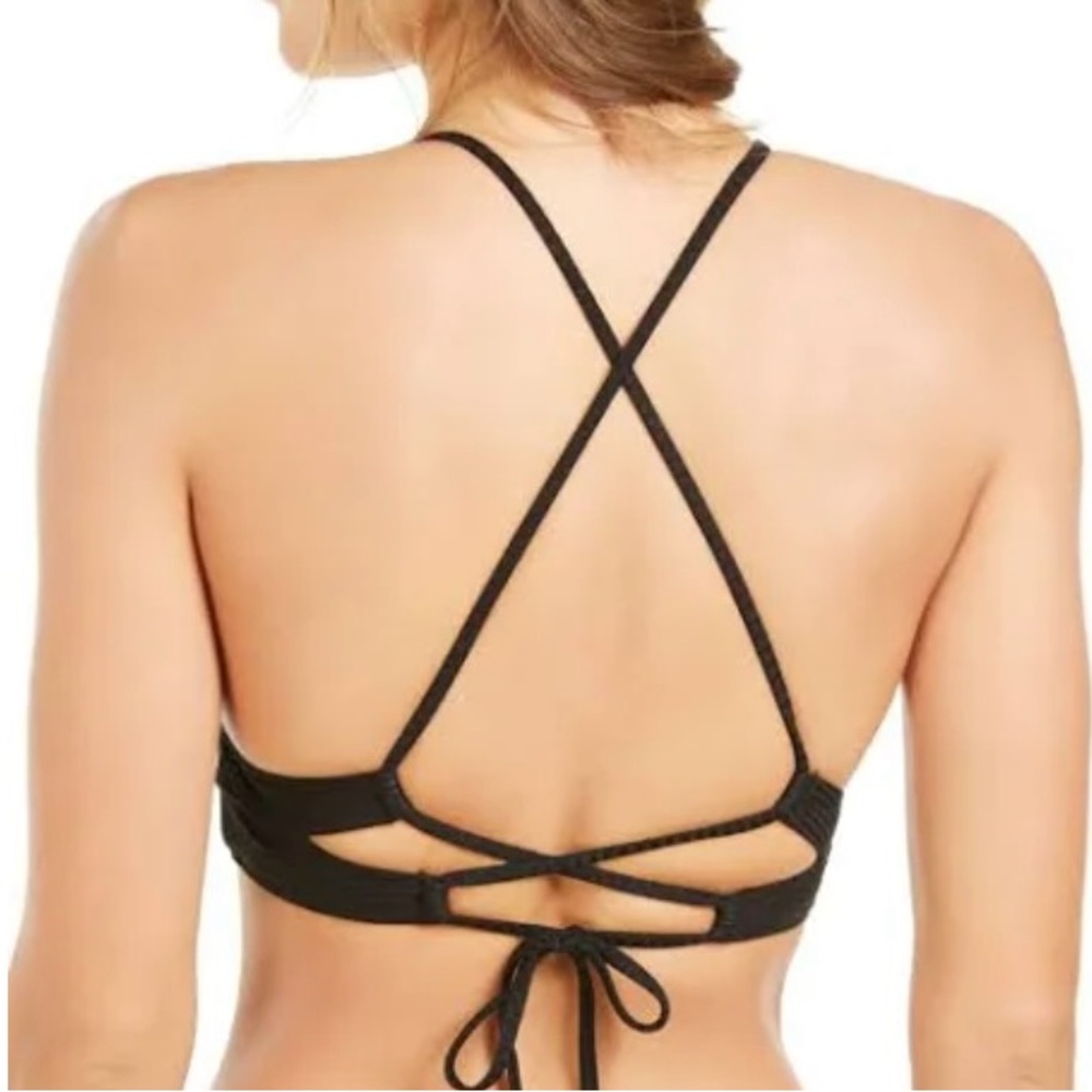 NWT Hula Honey bikini top, fits D/DD, back tie - Picture 2 of 5